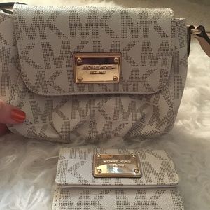 Temp Price Drop: Like New MK Crossbody & Wallet